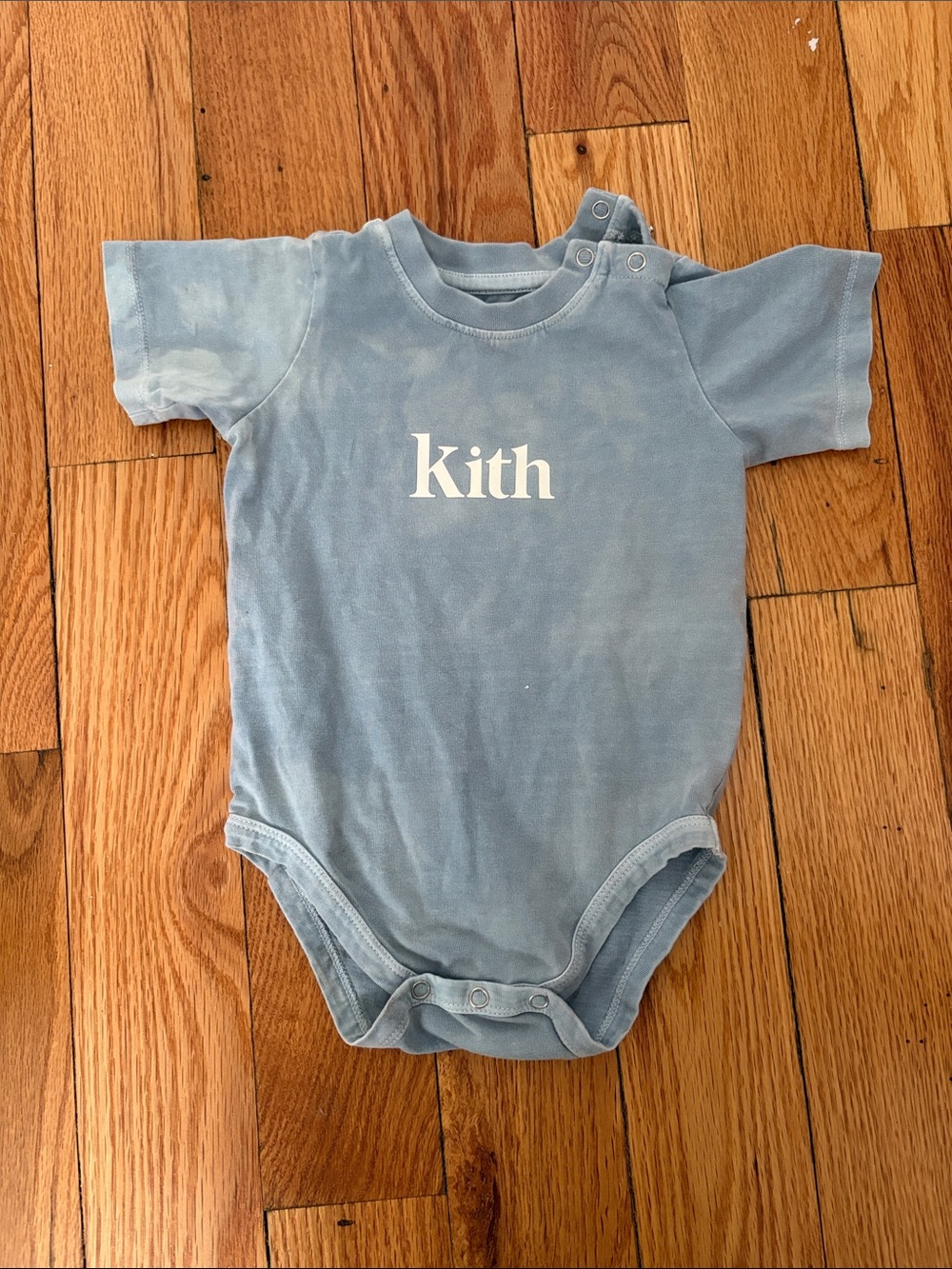 Kith Light Blue Short-Sleeve Baby One-Piece